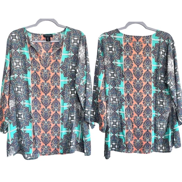 Cynthia Rowley Print Tunic Top size XL - Picture 1 of 8